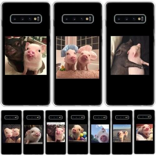 Cute Little Pink Pet Pig Phone Case For Samsung GalaxyA90 A71 A70 A51 A50 A41 A40 A30 A21 A10 A9 A8 A7 A6Plus M30S A20E A01 A10S