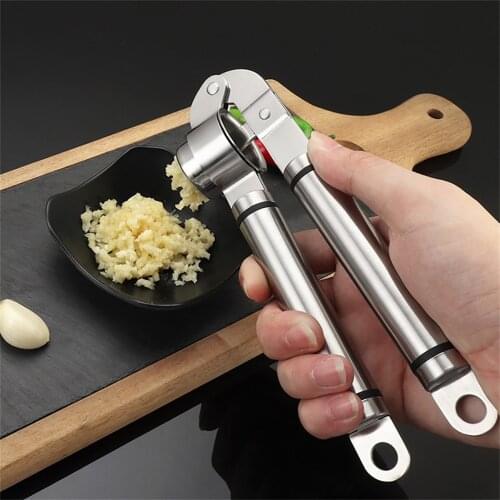 Super Stainless Steel Multifunction Garlic Press Crusher Kitchen Cooking Ginger Squeezer Masher Handheld Ginger Mincer Tools