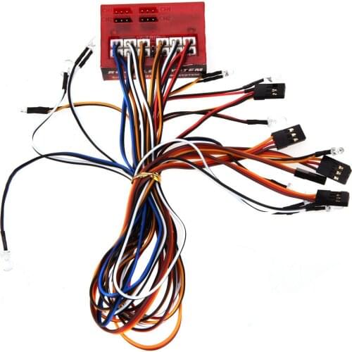 Multi-function Ultra Bright LED Lamp for 1/10 1/8 RC HSP Traxxas TAMIYA CC01 4WD Axial SCX10 Model Car