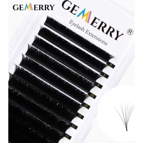 Easy Fan Volume Lashes for Eyalash Extension Fast Fanning Flowering Hand Made Self-Making Auto Blooming False Eyelashes 12 Rows