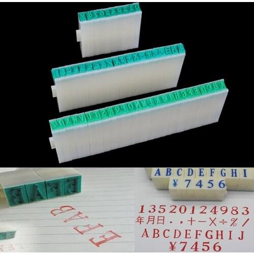 Digital Number Symbol Seal Chapter Combination Ink Print 1 Set Stamp DIY Paper Work Diary Ablum Wedding Letter Alphabet Stamp
