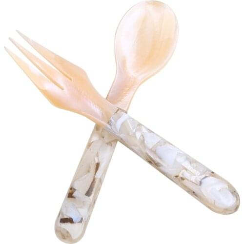 Mother of pearl spoon,folk, serving caviar set