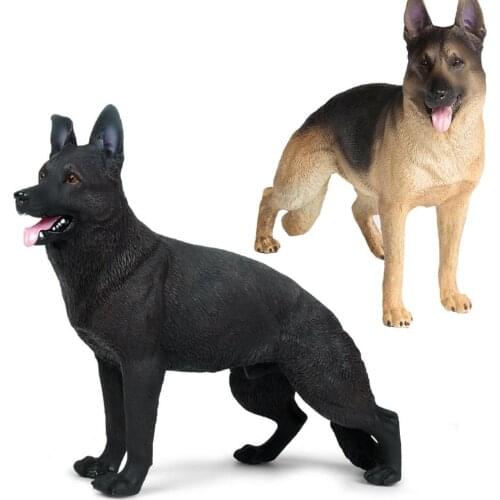 Realistic Shepherd Dog Animal Model Figurine Kids Toy Crafts Home Decor Tabletop Ornament Collection Toys for Children Gifts