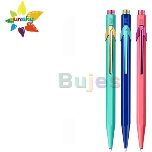 Switzerland original CARAN D'ACHE 849CLAIM YOUR STYLE Ball point pen 0.5mm Blue pen core high grade business office writing