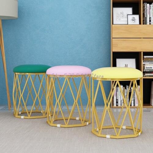 Nordic dressing stool light luxury makeup stool dressing table stool net red nail chair girl cute bedroom ins stool