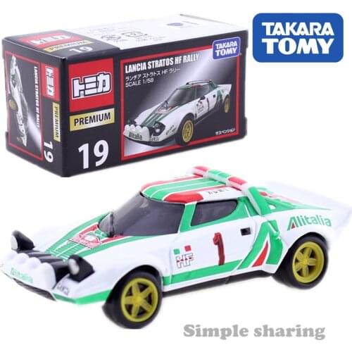 Takara Tomy Tomica Premium No. 19 Lancia Stratos HF Rally 1/58 Scales Racing Car Vehicle Diecast Metal Model Toys for Children