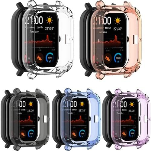 TPU Frame Bumper Cover Case Shell Protector for Xiaomi Huami Amazfit GTS Smart watch Bracelet Protective accessories