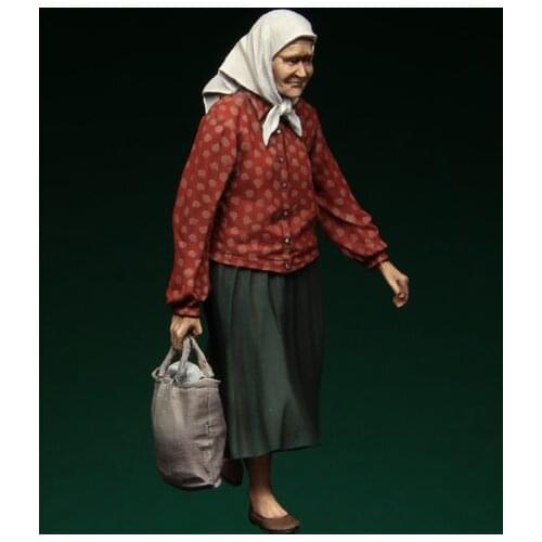 [tuskmodel] 1 35 scale resin model figures kit Modern Russian refugees lady3