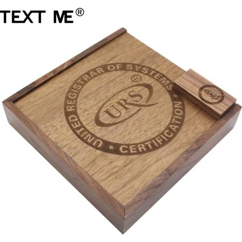 TEXT ME (10 PCS Free LOGO) Photo Unique Album walnut Wood USB+Box Pendrive USB flash drive 8GB 16GB Photography(170*170*35mm)