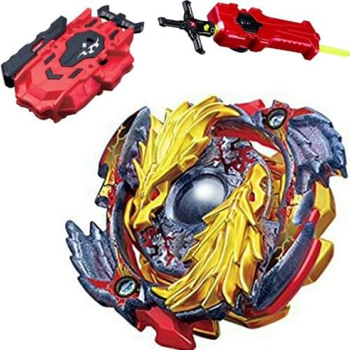 Spinning Top Burst B-00 Starter Lost Longinus .N.Sp Gold Dragon Toy + LR RED Launcher and Sword Launcher