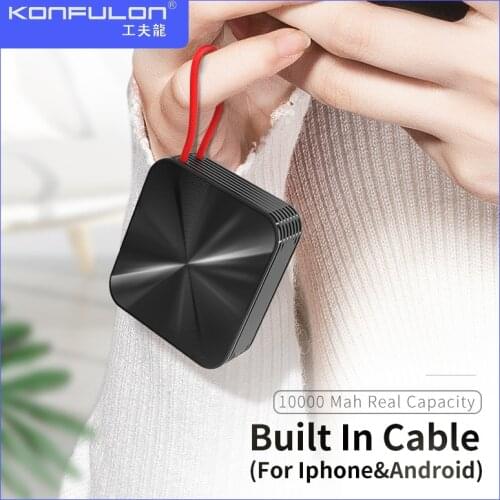 Portable Charger Slim Power bank Black Power bank Mobile Bank External Battery Charger Power Bank 10000 For iPhone12 xiaomi A5