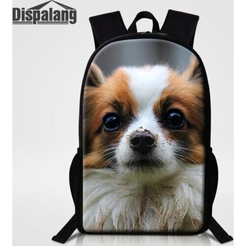 Dispalang Women Backpacks Dog Printing School Bag for Teens Ladies Shoulder Bag Rucksack For Girls Travel Bag Bolsas Mochilas