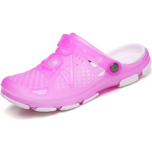 Womens Garden Sandals 2021 Summer Fashion Hollow Out Clogs Lady Outdoor Beach Garden Slippers Girls EVA Jelly Cushion Clogs