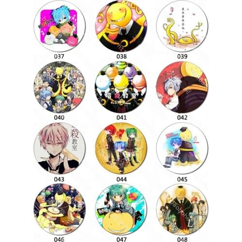 ZXFJXR 58MM 12pcs/set Assassination Classroom Korosensei Shiota Nagisa Brooch On Backpack Badges Pins Badge Gift