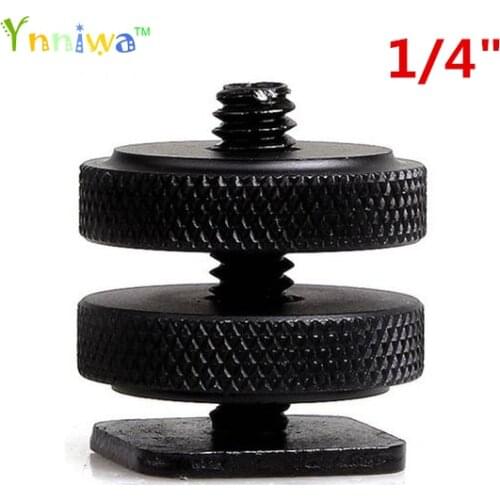 1/4" Tripod Mount Screw with Double Layer to Flash Hot Shoe Adapter Holder Mount Photo Studio Accessories