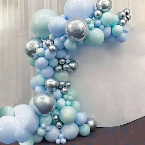 103pcs Macaron Blue Balloon Chain Combination Mint Green Ballon Garland Arch Kit Boy Girls Birthday Wedding Party Decoration