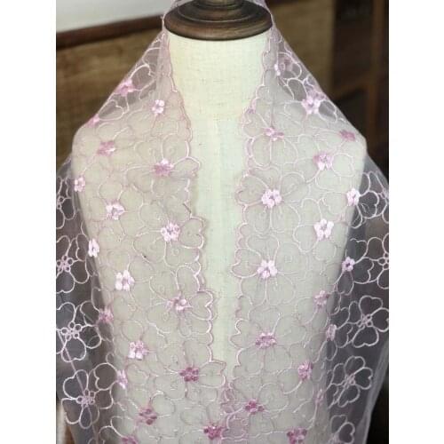 20Yards Floral Lace Trim Mesh Embroidered Ribbon Bridal Belt Headwear Garment Bra Underwear Fabric 14cm Wide