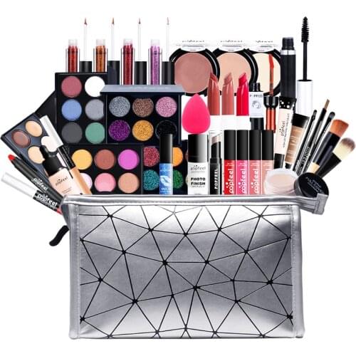 35pcs Makeup Kit ALL IN ONE Full Starter Makeup Set Eyeshadow Lip Gloss Lipstick Brushes Concealer Makeup Gift Box TSLM1