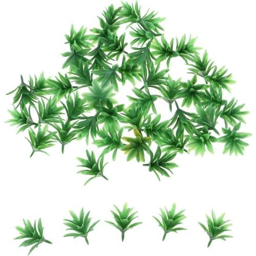 50 Pieces Orchid Flower Tree Model For Railway Landscape Building Material Green