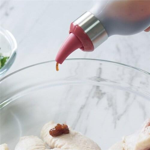 6 pcs Jam Squeeze Bottle Plastic Condiment Bottles Dispenser for Salad Mustard Vinegar Oil Ketchup Sauces Wholesale