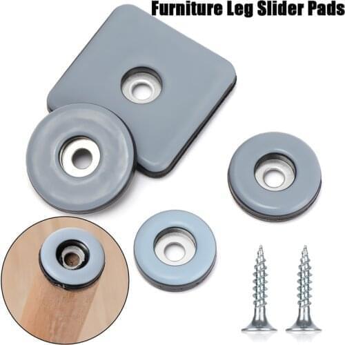 8Pcs Transparent Rubber Non-slip Chair Leg Caps Feet Pads Sofa Foot Covers Floor Furniture Legs Protector Pad with Screws 2021