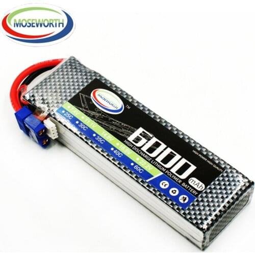 2S 7.4V 6000mAh 60C Lipo Battery For RC Helicopter Drone Quadcopter Airplane Car Boat Model Remote Control Toys Lithium Battery