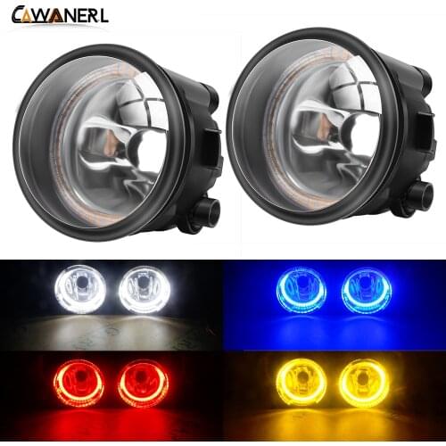 Car Fog Light Assembly with Halo Ring DRL Daytime Running Lamp H11 12V For Nissan Qashqai Murano Rogue Versa Note Lafesta Quest