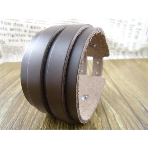 New trendy fashion handmade high quality wrap punk belt buckle wide mens genuine leather Bracelets bangles jewelry for women