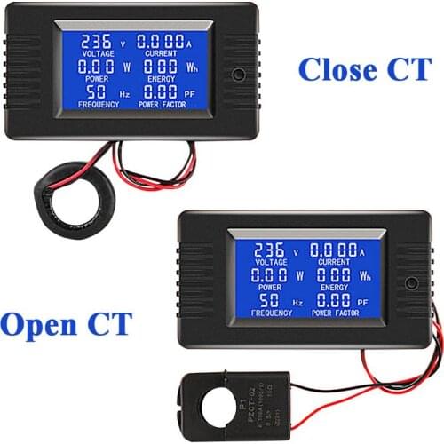 PZEM-022 AC Digital Display Multimeter Power Monitor Voltmeter Ammeter Wattmeter Frequency Meter Factor Meter Digital Multimeter
