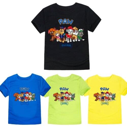 New PAW PATROL Kids T Shirt for Boys and Girls Cartoon Clothes Baby Tee Print 3D T Shirt Children Tops Funny Clothes