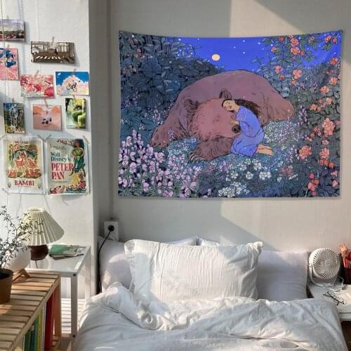 Background Decor Tapestry Garden Tiger Animal Print Large Area Dirt-resisting Multifunctional Beach Towel Picnic Clothes Valance