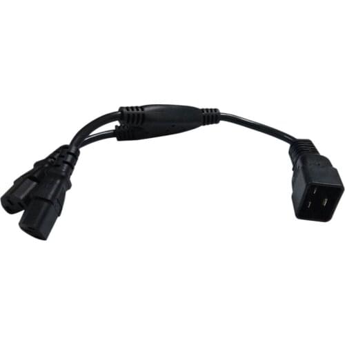 HOT-IEC 320 C20 Male to 2 x C13 Female Y Splitter Cable ,C13 C20 Power Cord Server UPS Power Cable