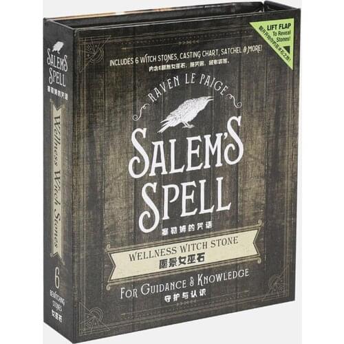 6PCS Chakra Stones Witch Stones Engraved Symbols Polished Stone Reiki Crystal Natural Stone Divination