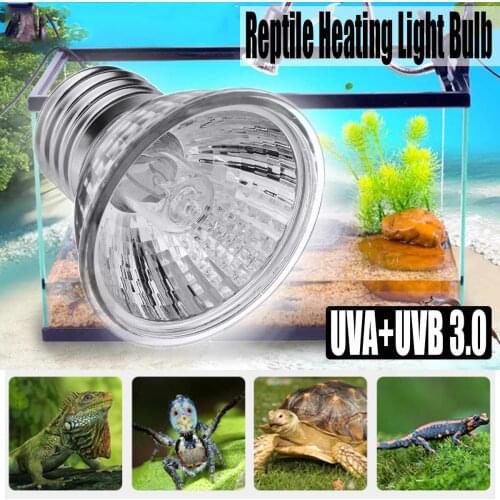 25/50/75W UVA UVB Reptile Lamp Bulb Turtle Basking UV Light Bulbs Heating Lamp Amphibians Lizards Temperature Controller