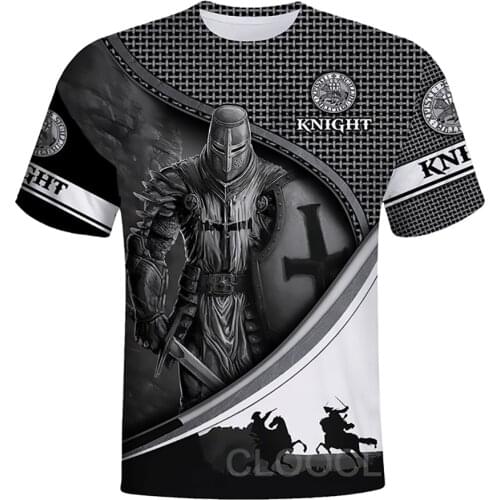 CLOOCL Norse Mythology Knights Templar T Shirt Men 3D Printed Summer Short Sleeve Fashion Streetwear Casual Unisex Tee Tops
