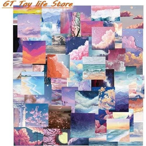 50PCS Natural Scenary Stickers Creative Cute Diary Journal Decoration Stationery Scrapbooking DIY Stickers