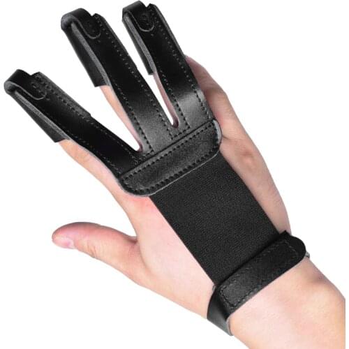 Outdoor Hunting Glove Archery Sports Fingers Protector 3 Finger Archery Guard Glove 1Pcs Hunting Accessories