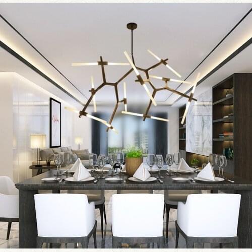 Customizied Post-Modern Nordic Herringbone Contemporary Pendant Light Living Room Dining Room Dimmable G9 Bulb Hanging Lamps LED