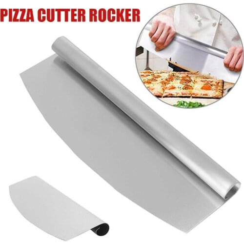 Pizza Cutter Stainless Steel Cutter Blade Pizza Cutter Sharp Curved Rocker for Pizza Meat Vegetables Cutting Kitchen Gadget