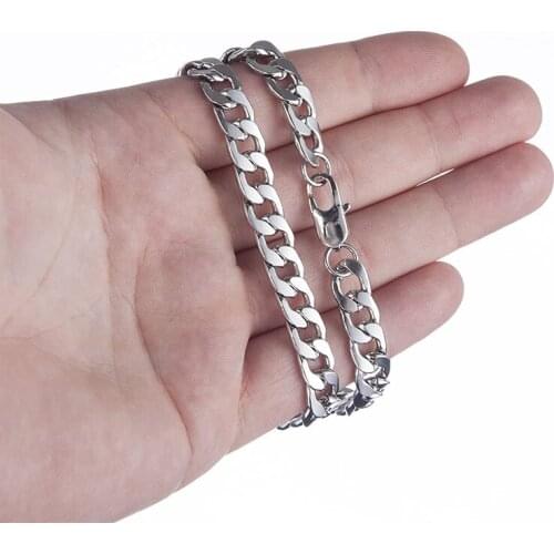 Necklace men stainless steel fashion Steel chain necklaces hip hop long necklace best friends gifts for man jewelry on the neck