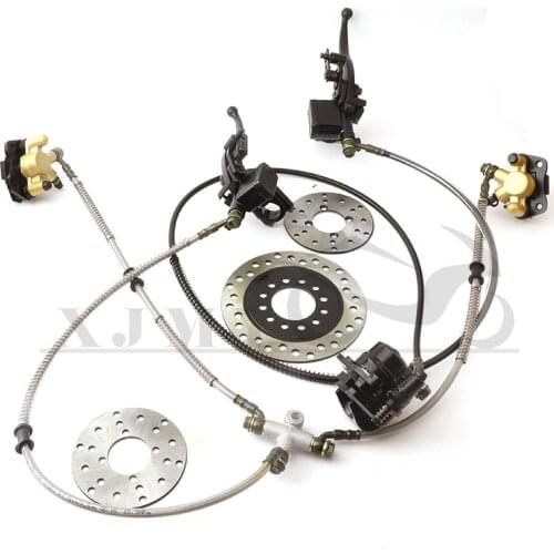 Front and rear brake disc master cylinder hydraulic caliper assembly for 50cc 70cc 90cc 110cc 125cc ATV Quad C029-054