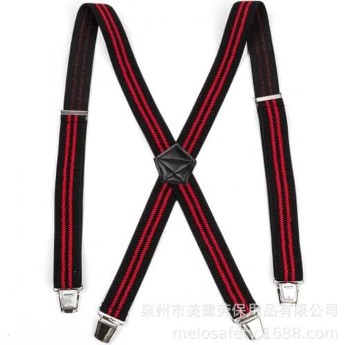 Tank pattern hanging strap mens adult fashion X-shaped strap 4 clip hanging strap