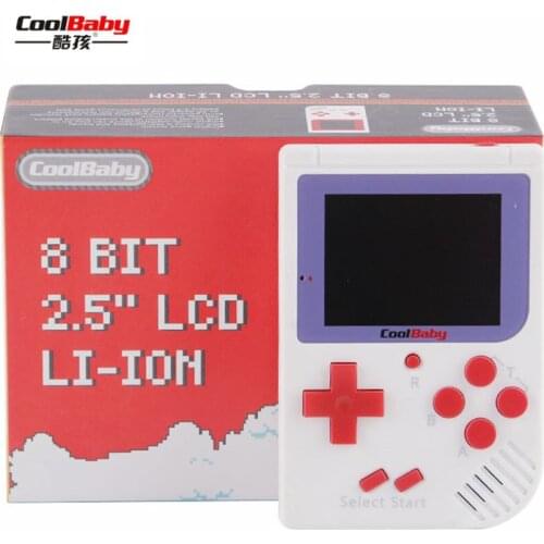 Coolbaby RS-6 Portable Retro Mini Handheld Game Console 8 bit 2.0 inch LCD Color Colour Children Game Player Built-in 129 Games