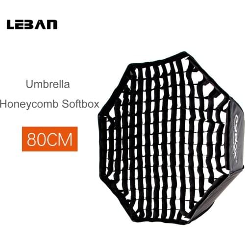 Godox Portable 80cm / 32" Umbrella + Honeycomb Grid Photo Softbox Reflector for Flash Speedlight