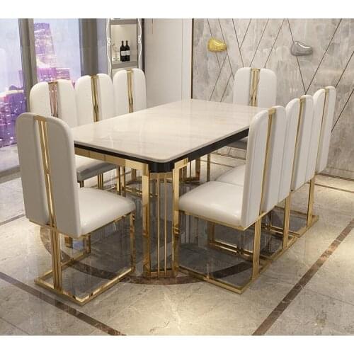 Luxury marble dining table rectangular table living room home furniture стол обеденный length 120cm/140cm/160cm