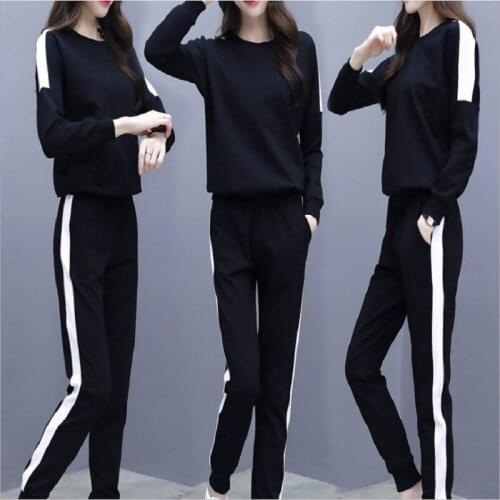 Damdos Autumn And Winter Season Casual Womens Sports Suit New Trend Fashion Sweater Loose Slim Yoga Running Sportswear