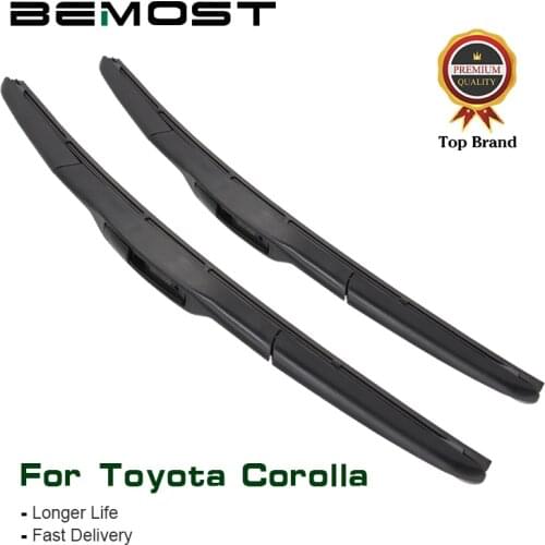 BEMOST Car Wiper Blade Natural Rubber For Toyota Corolla Wagon Hatchback Saloon Verso Fit Hook Arm Model Year From 2001 To 2014