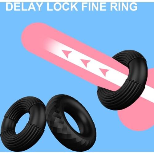 Silicone Penis Enlargement Penis Ring Adult Men Delay Ejaculation Rubber Cock Dick Rings Sex Toys For Male Couples Sex Toy Rings