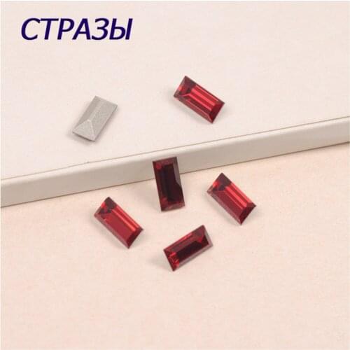 Light Siam 4501 Baguette Stone Shape Rhinestone Crystal Stone Glass for Clothes Stones Decoration DIY Accessories Strass Crafts