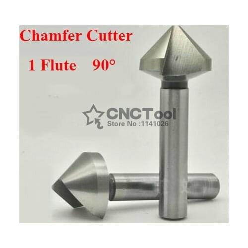 1PCS 6.3~50mm 90 Degree 1 Flute HSS Chamfer Cutter Chamfering Drilling Mill Drill Set Milling Cutter (6.3/10.4/16.5/25/30/35mm)